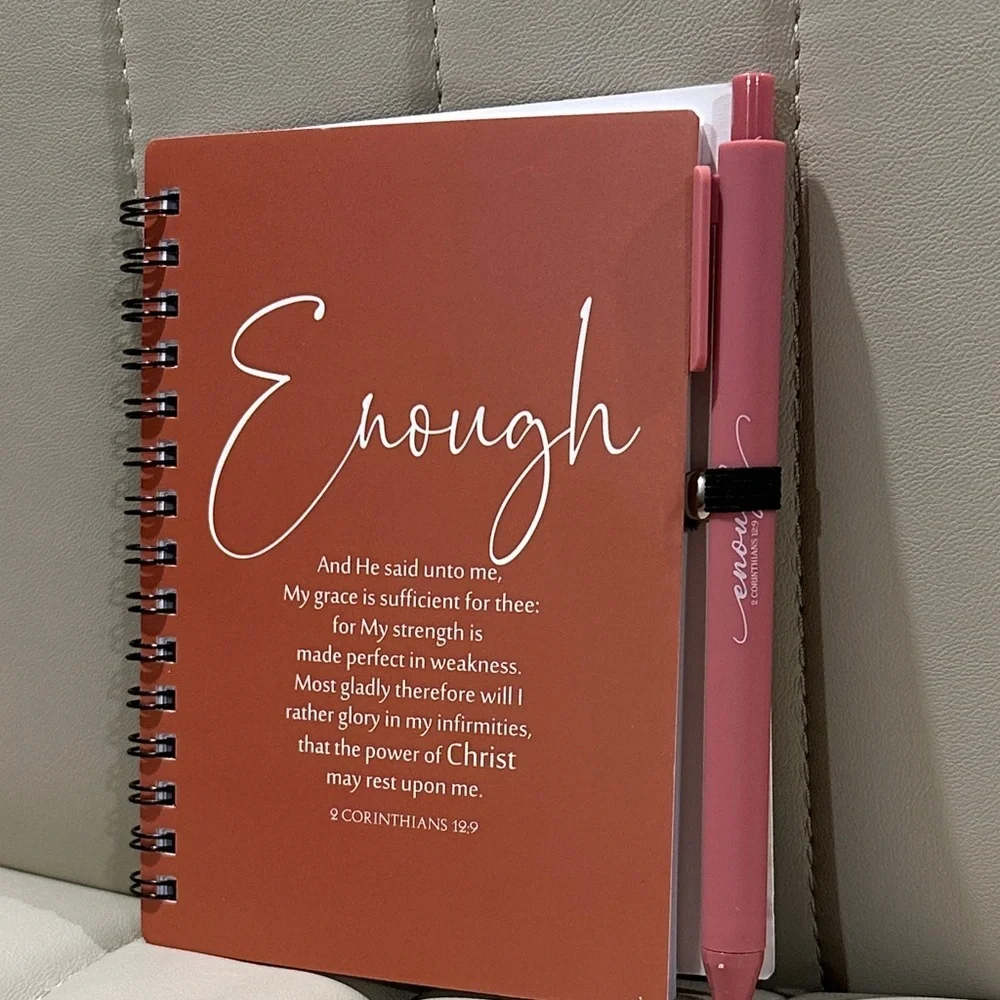 Bible Verse Notebook Trio & Pens Enough Corinthians Strong Philip. Created Genes